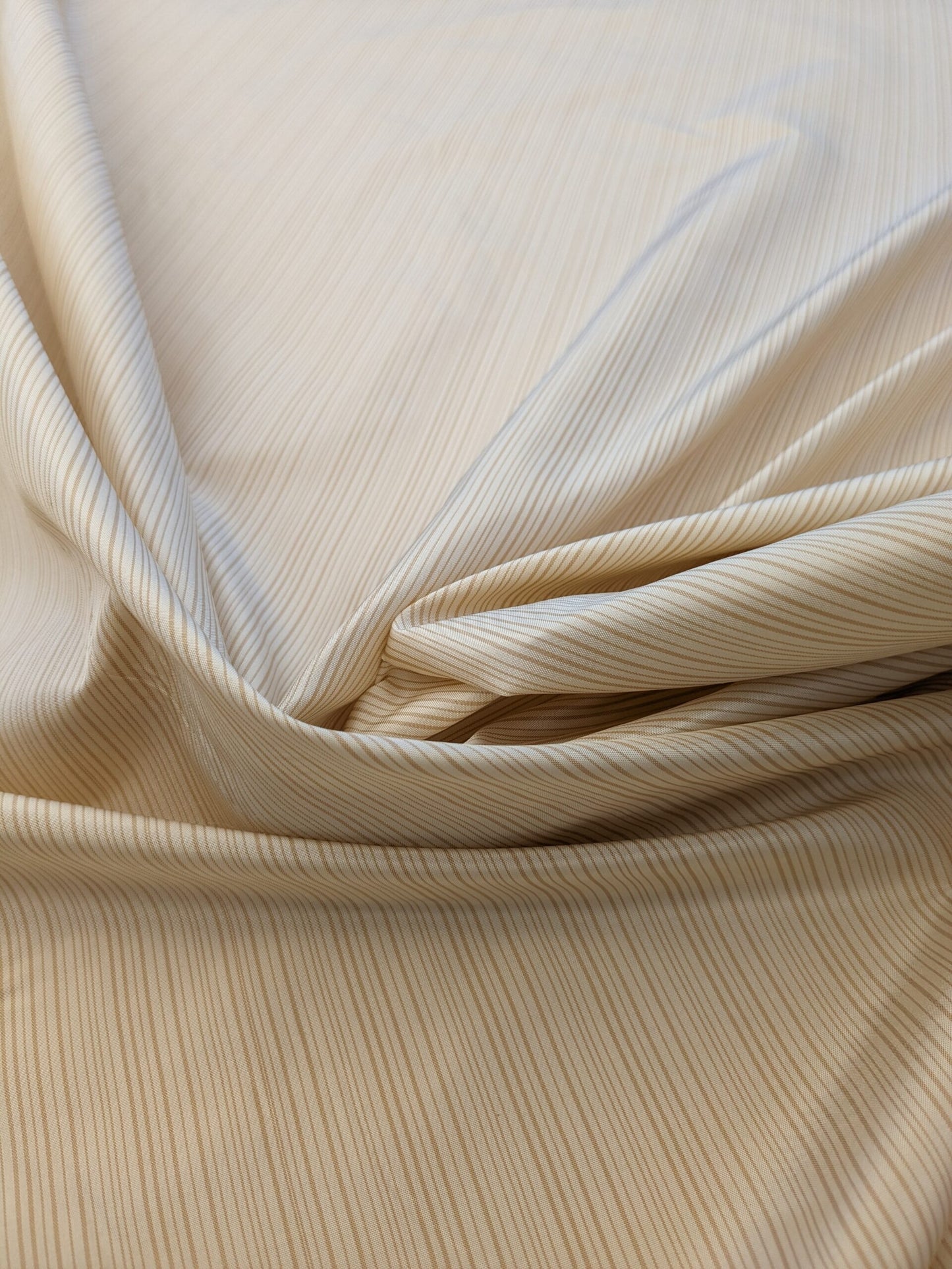 Scalamandre Astley Silk Strie Shell Beige Pin Stripe Small Scale MSRP USD350+/yard