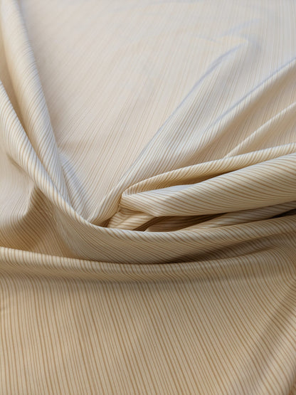 Scalamandre Astley Silk Strie Shell Beige Pin Stripe Small Scale MSRP USD350+/yard