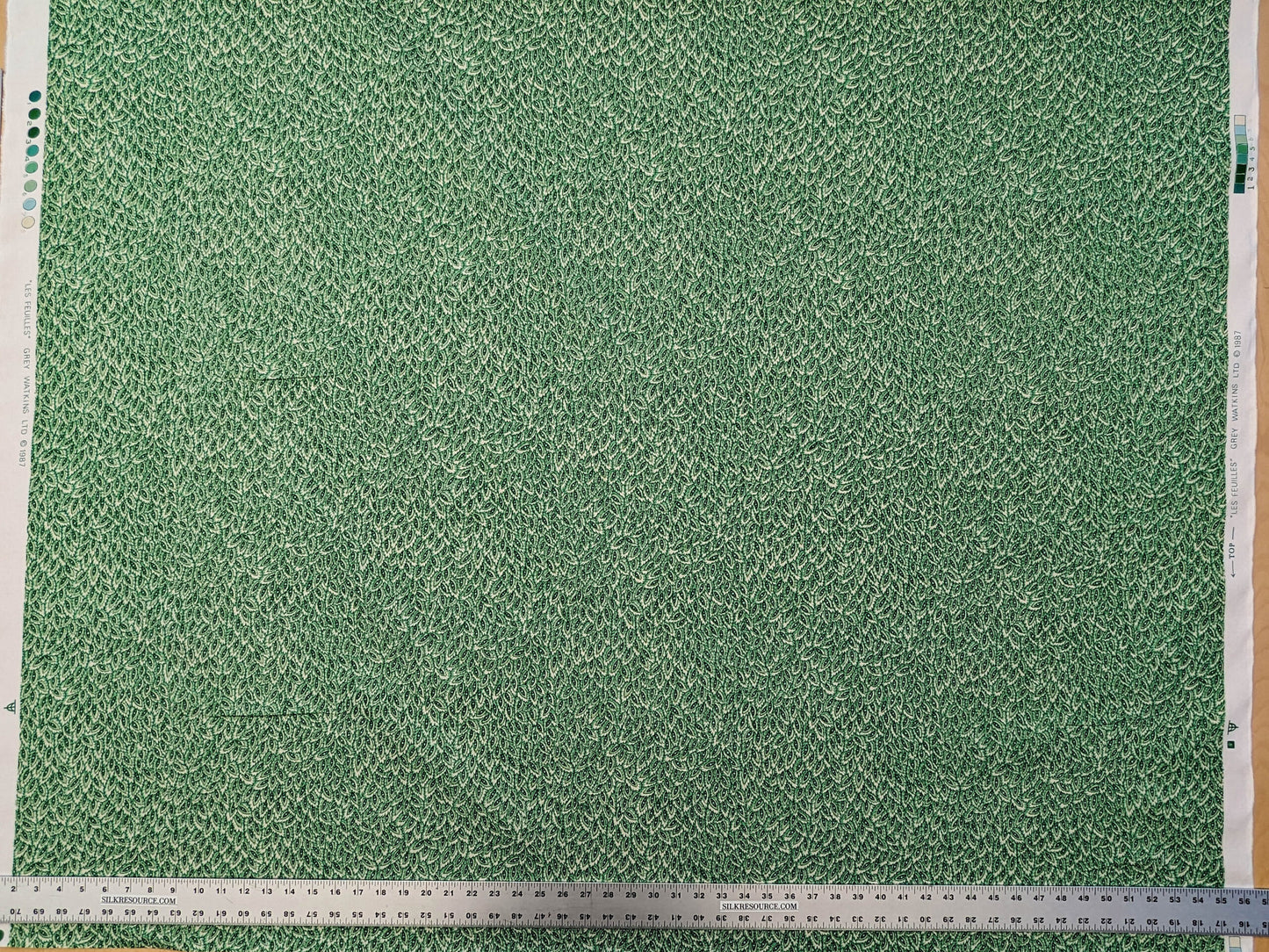 Scalamandre Les Feuilles Print Green Animal Skin Bird Feather MSRP USD 200+/y