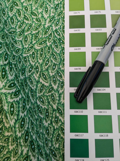 Scalamandre Les Feuilles Print Green Animal Skin Bird Feather MSRP USD 200+/y