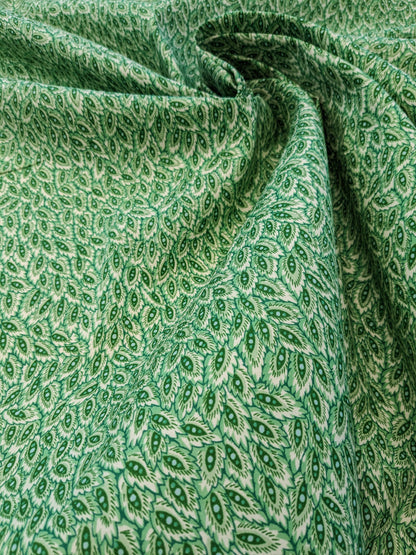 Scalamandre Les Feuilles Print Green Animal Skin Bird Feather MSRP USD 200+/y