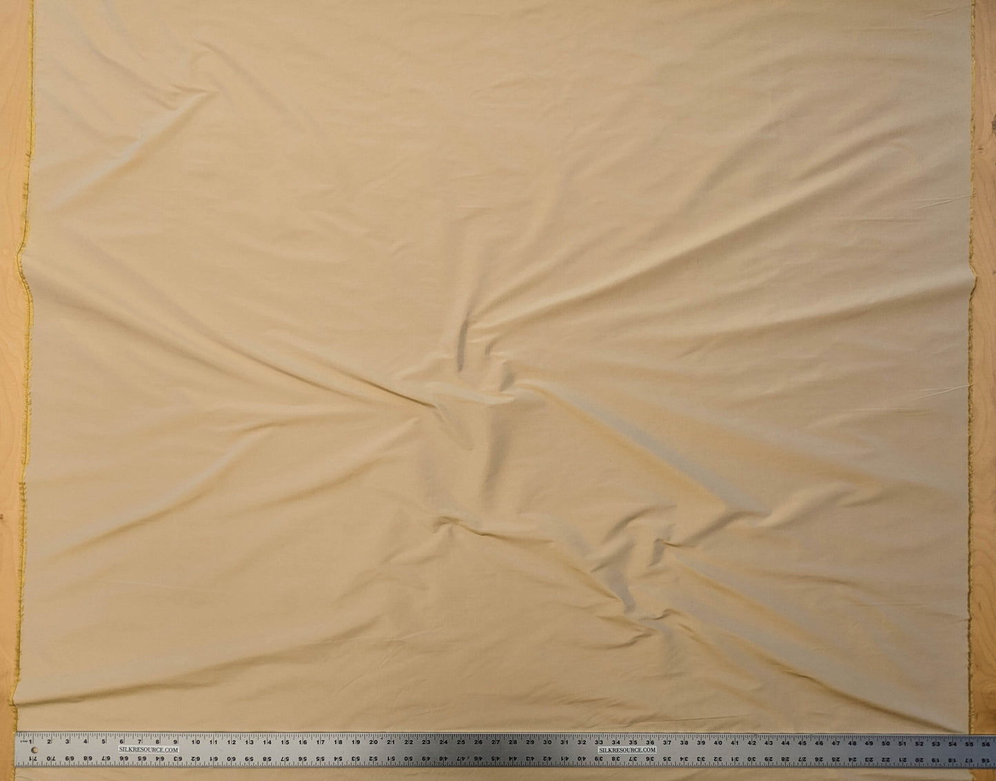 Scalamandre Taj Silk Chablis Plain Solid Gold Silk Taffeta Butter Yellow w Frost MSRP USD 200+/y