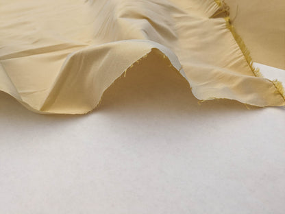 Scalamandre Taj Silk Chablis Plain Solid Gold Silk Taffeta Butter Yellow w Frost MSRP USD 200+/y