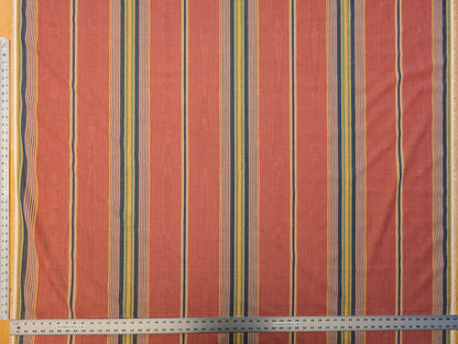 Scalamandre Savini Moire Rose Red Yellow Blue Green Stripe MSRP USD 136/y