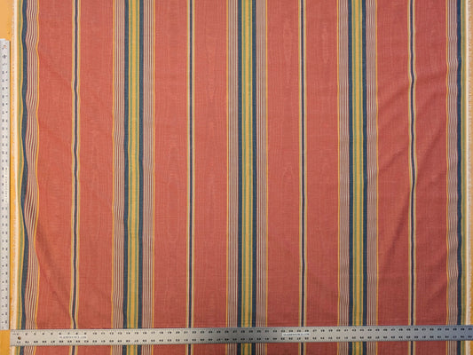 Scalamandre Savini Moire Rose Red Yellow Blue Green Stripe MSRP USD 136/y