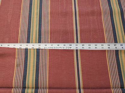 Scalamandre Savini Moire Rose Red Yellow Blue Green Stripe MSRP USD 136/y