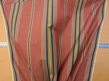 Scalamandre Savini Moire Rose Red Yellow Blue Green Stripe MSRP USD 136/y