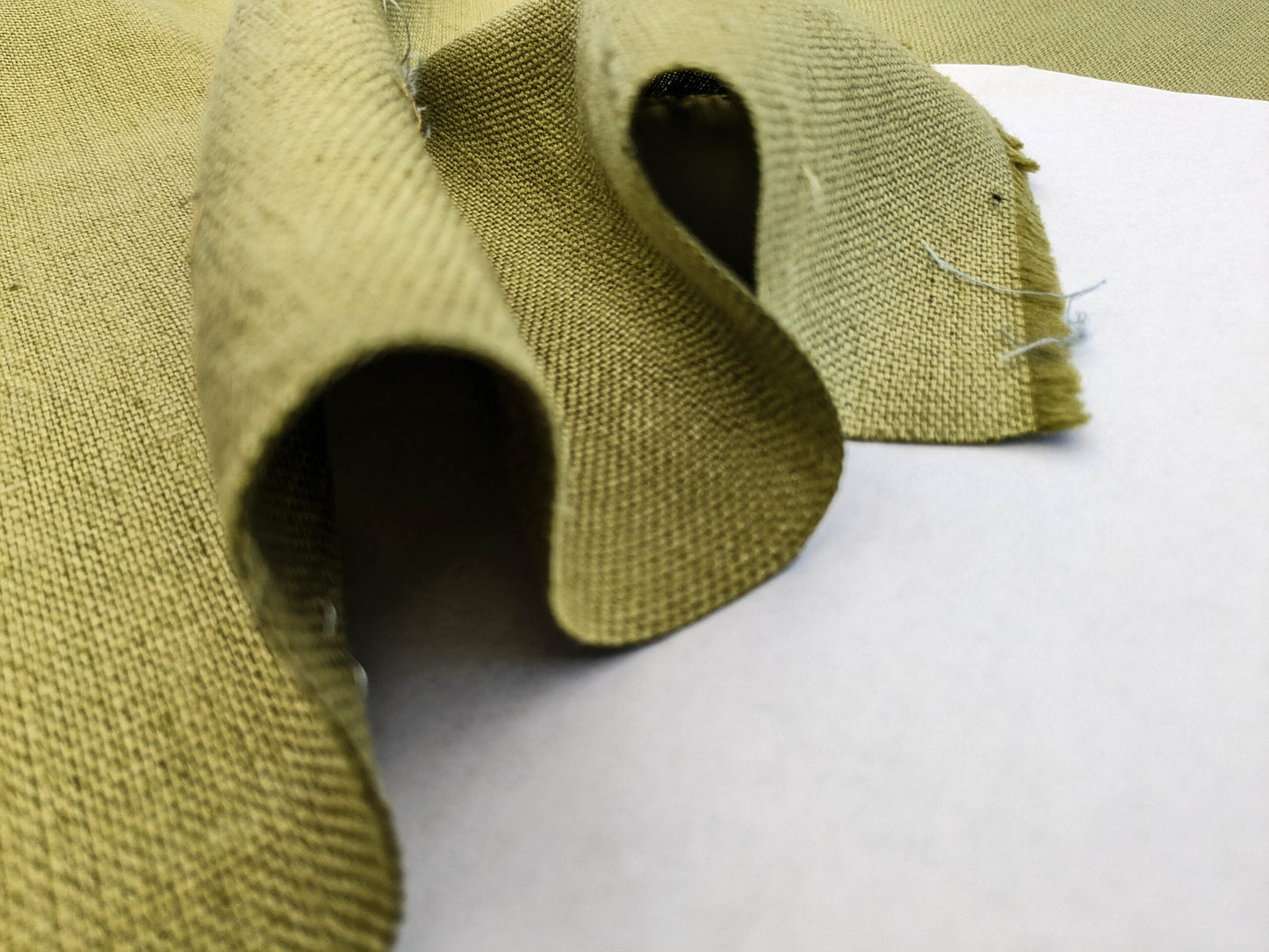 Scalamandre Lakeside Linen Lime Green Solid MSRP USD 158/y