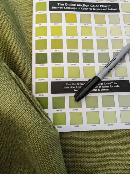 Scalamandre Lakeside Linen Lime Green Solid MSRP USD 158/y