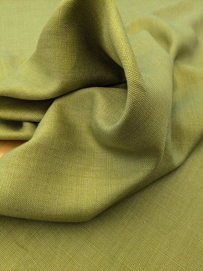 Scalamandre Lakeside Linen Lime Green Solid MSRP USD 158/y