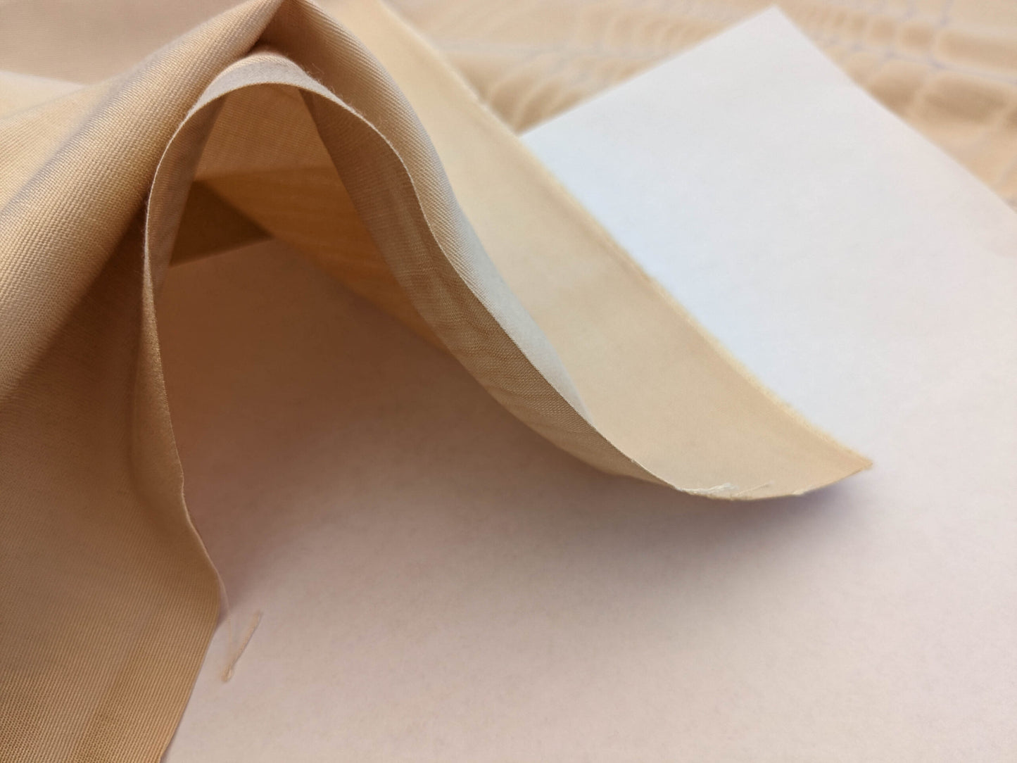 Scalamandre Doberman Moire Buff Viscose Beige Plain Solid MSRP USD 380/y