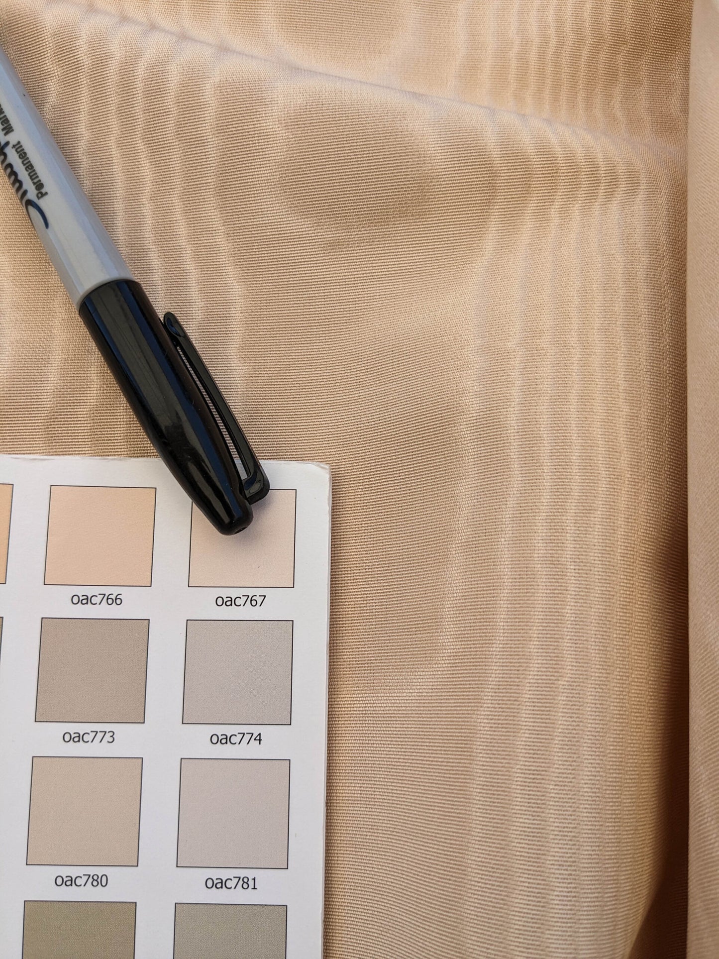 Scalamandre Doberman Moire Buff Viscose Beige Plain Solid MSRP USD 380/y