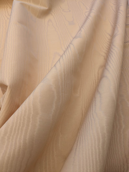 Scalamandre Doberman Moire Buff Viscose Beige Plain Solid MSRP USD 380/y