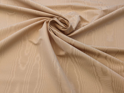 Scalamandre Doberman Moire Buff Viscose Beige Plain Solid MSRP USD 380/y
