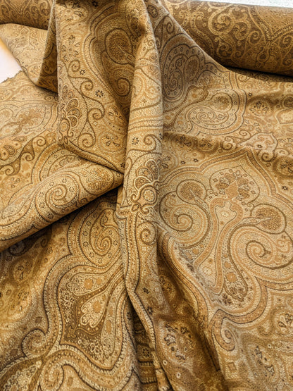 Scalamandre Solaine Topaz Brown Paisley Medallion MSRP USD 184/y
