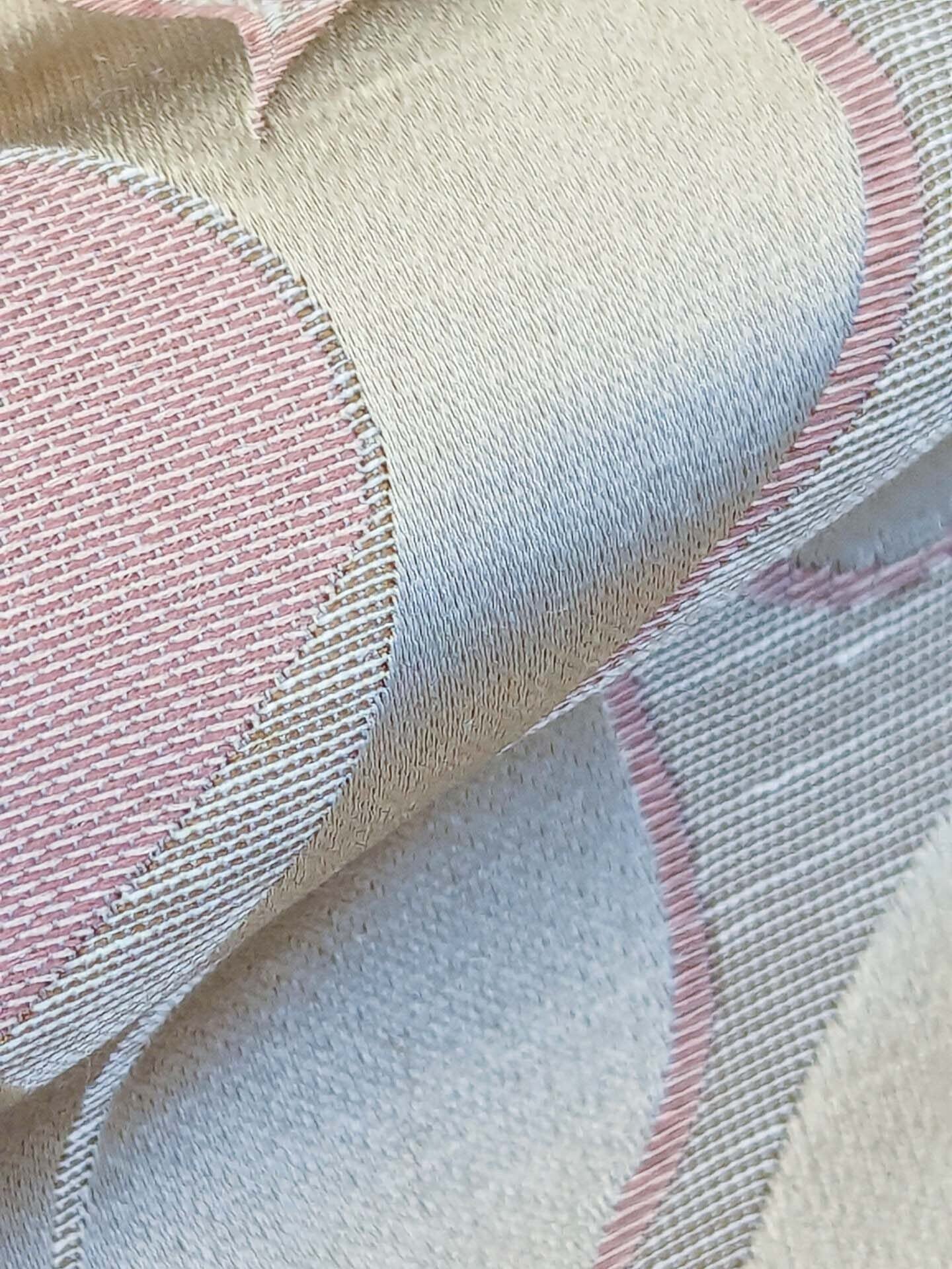 Scalamandre Cimarosa Rose Quartz Pink Gold Brown Damask Scroll Medallion MSRP USD 1,114/y