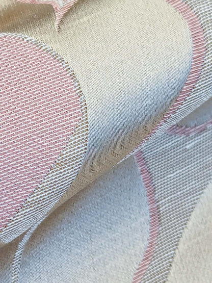 Scalamandre Cimarosa Rose Quartz Pink Gold Brown Damask Scroll Medallion MSRP USD 1,114/y