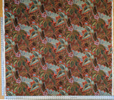Scalamandre Tropical Paisley Tomato Orange Green Blue Botanical Foliage Floral MSRP USD 364/y