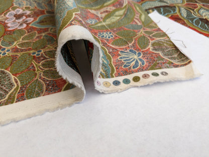 Scalamandre Tropical Paisley Tomato Orange Green Blue Botanical Foliage Floral MSRP USD 364/y