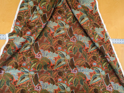 Scalamandre Tropical Paisley Tomato Orange Green Blue Botanical Foliage Floral MSRP USD 364/y