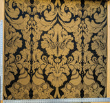 Scalamandre Aspide II Black &amp; Gold  Damask MSRP USD 628/y