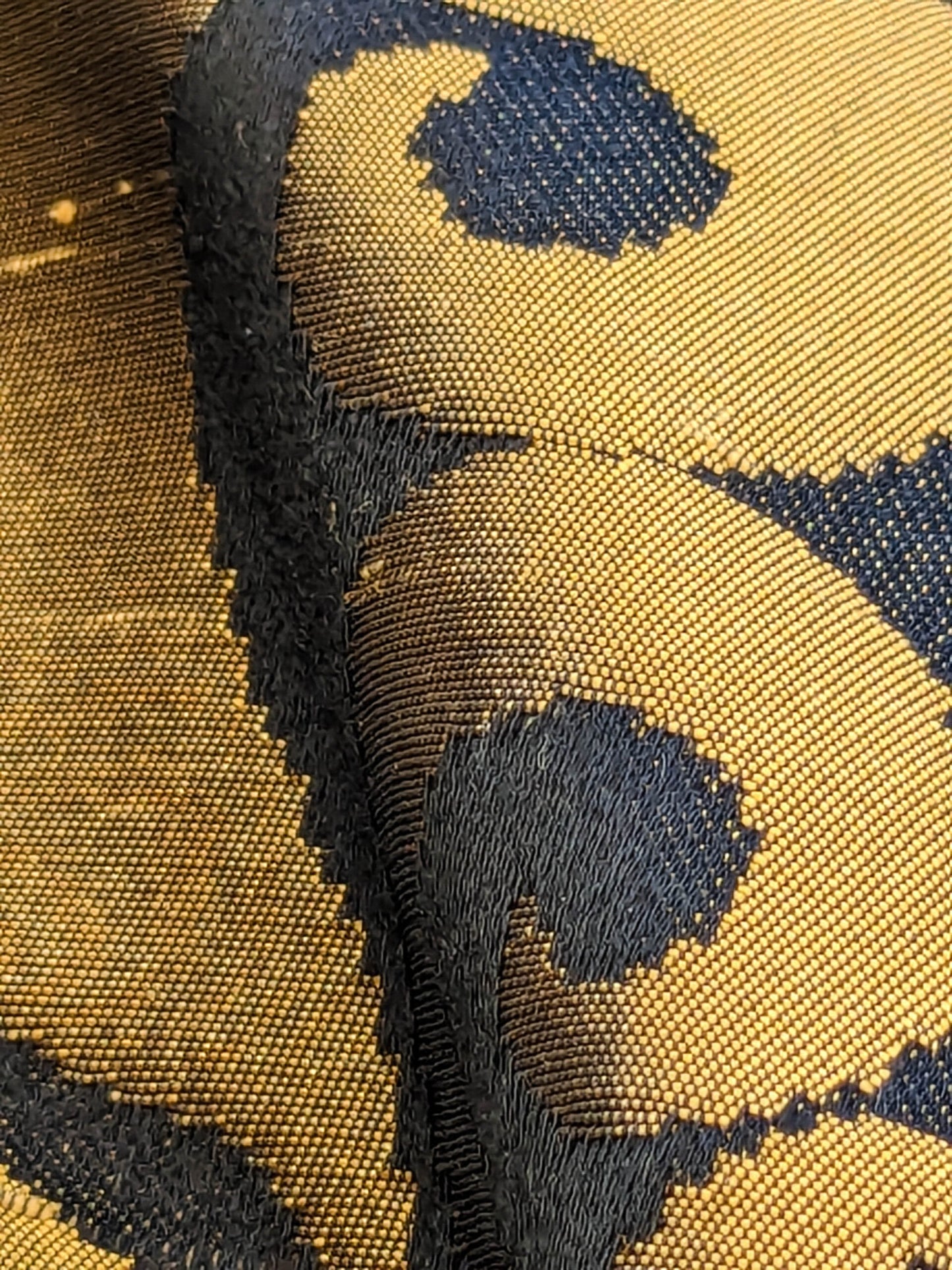 Scalamandre Aspide II Black &amp; Gold  Damask MSRP USD 628/y