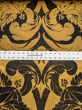 Scalamandre Aspide II Damask - Black & Gold