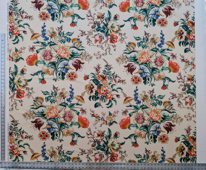 Scalamandre Les Fleurs Mystereiuses Cream Beige Floral Botanical Foliage MSRP USD 784/y