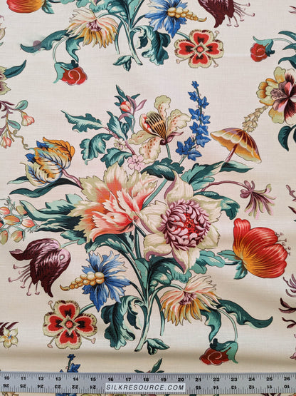 Scalamandre Les Fleurs Mystereiuses Cream Beige Floral Botanical Foliage MSRP USD 784/y