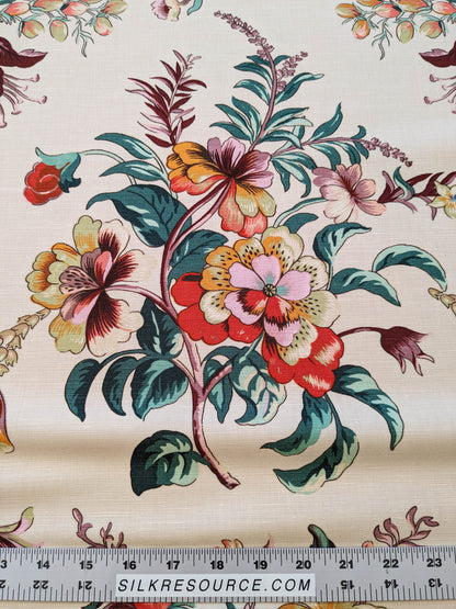 Scalamandre Les Fleurs Mystereiuses Cream Beige Floral Botanical Foliage MSRP USD 784/y
