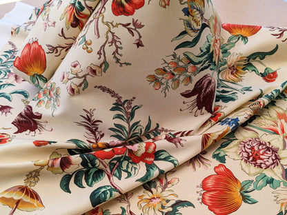 Scalamandre Les Fleurs Mystereiuses Cream Beige Floral Botanical Foliage MSRP USD 784/y