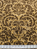 Scalamandre Vendome Camel Brown Cut Velvet Brown Gold Florentine Renaissance Damask MSRP USD292/y