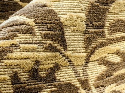 Scalamandre Vendome Camel Brown Cut Velvet Brown Gold Florentine Renaissance Damask MSRP USD292/y