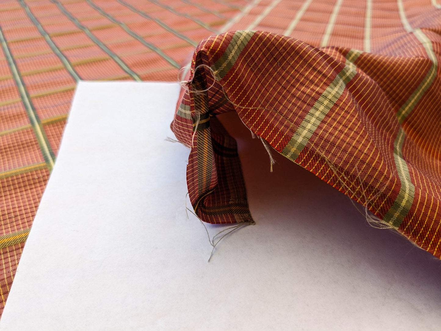 Scalamandre Carissima Carnations Moss Red Green Plaid Check MSRP USD 184/y