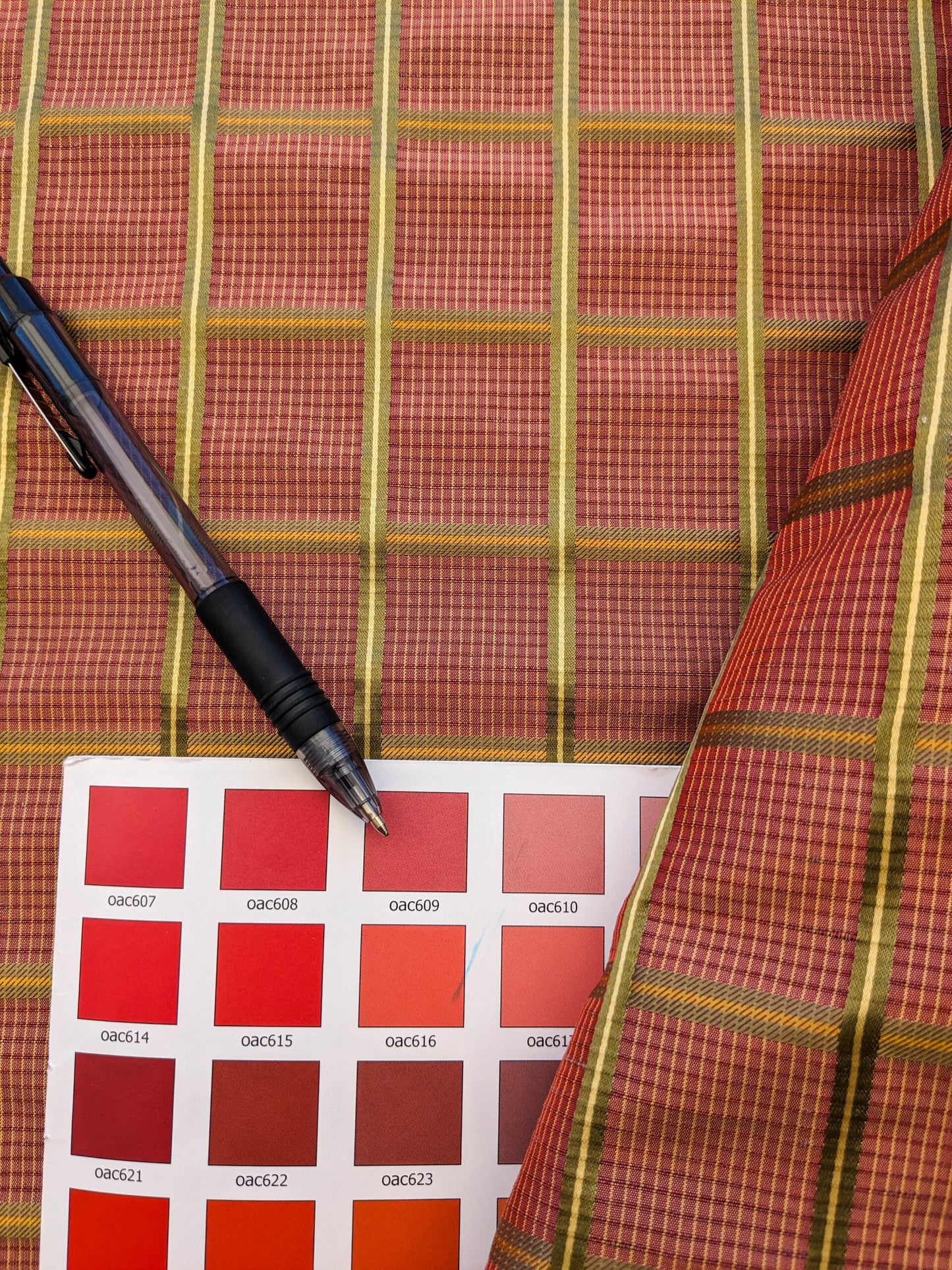 Scalamandre Carissima Carnations Moss Red Green Plaid Check MSRP USD 184/y