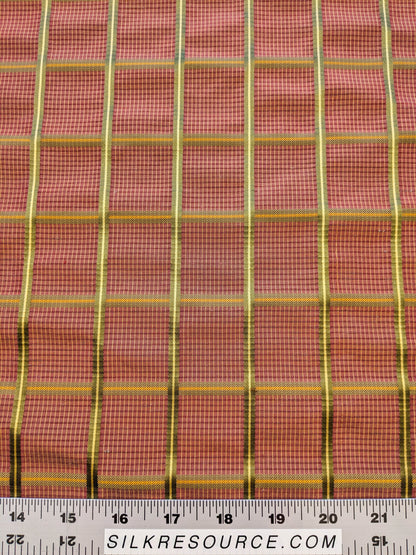 Scalamandre Carissima Carnations Moss Red Green Plaid Check MSRP USD 184/y