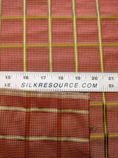 Scalamandre Carissima Carnations Moss Red Green Plaid Check MSRP USD 184/y