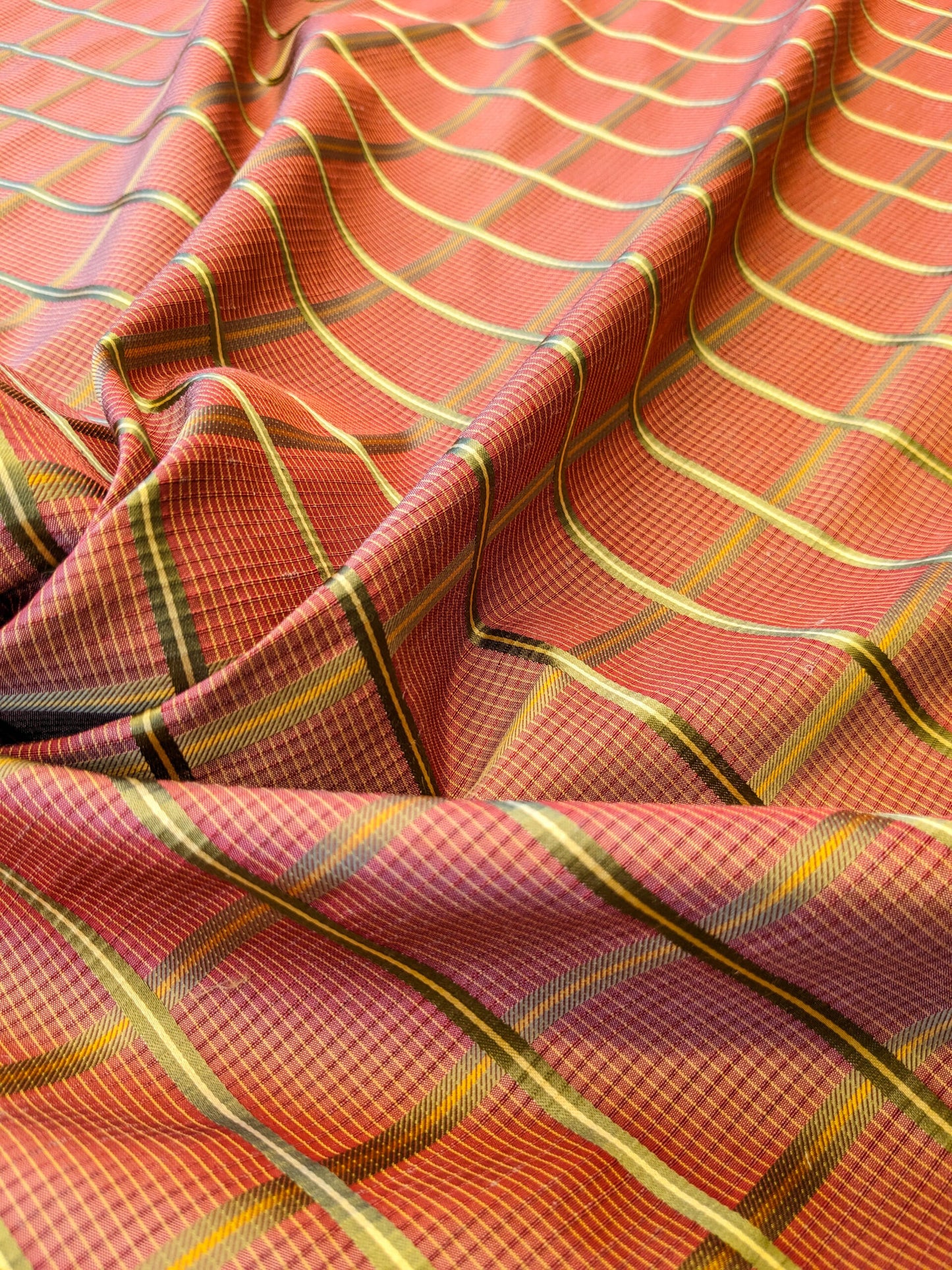 Scalamandre Carissima Carnations Moss Red Green Plaid Check MSRP USD 184/y