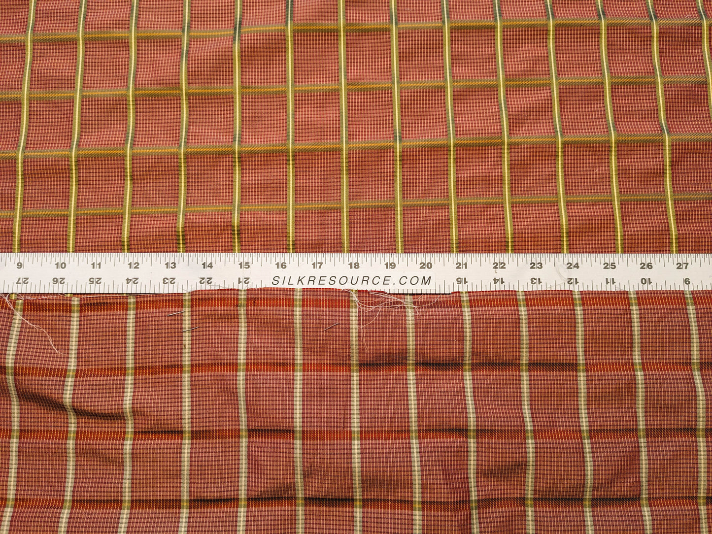 Scalamandre Carissima Carnations Moss Red Green Plaid Check MSRP USD 184/y