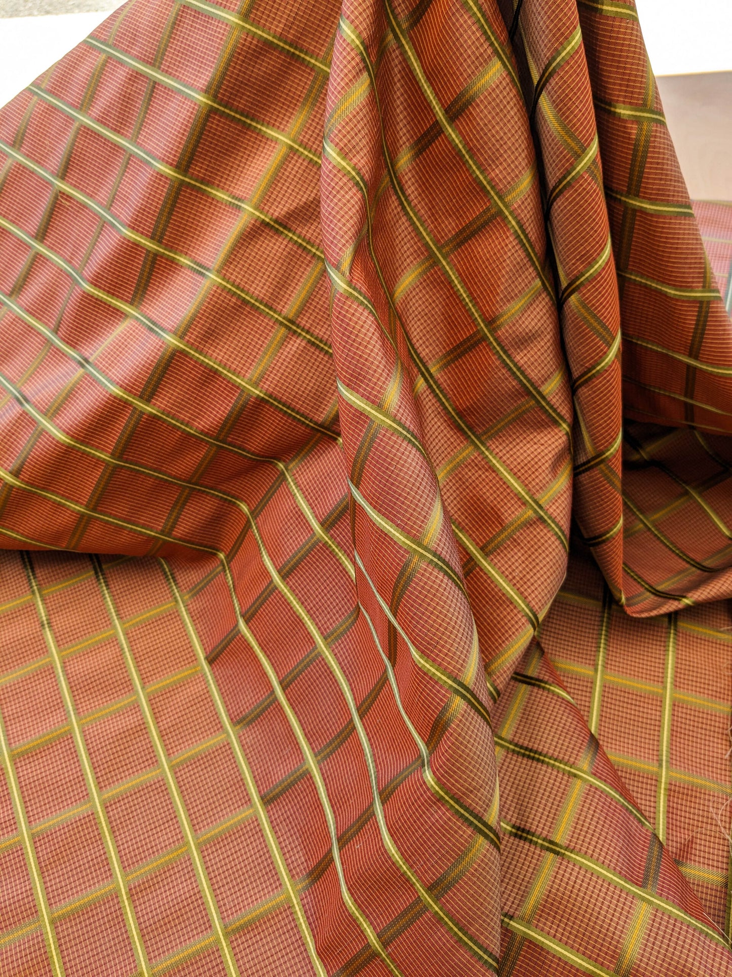 Scalamandre Carissima Carnations Moss Red Green Plaid Check MSRP USD 184/y