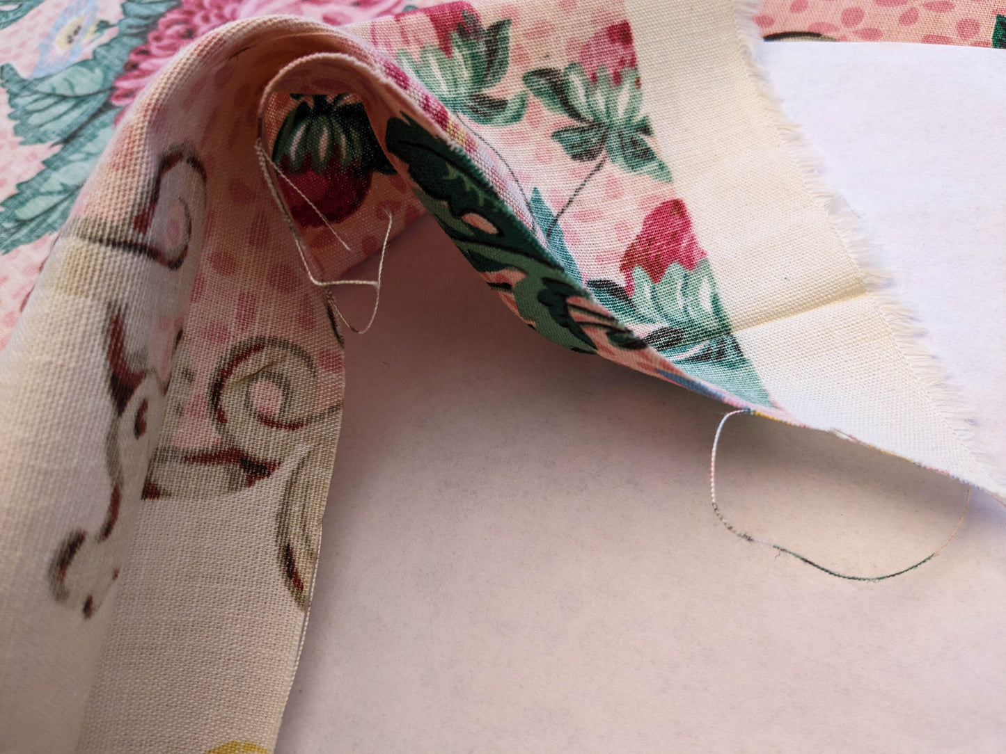 Scalamandre Belgrave Panel Multi Pink Red Green White Floral Large Scale MSRP USD 170/y