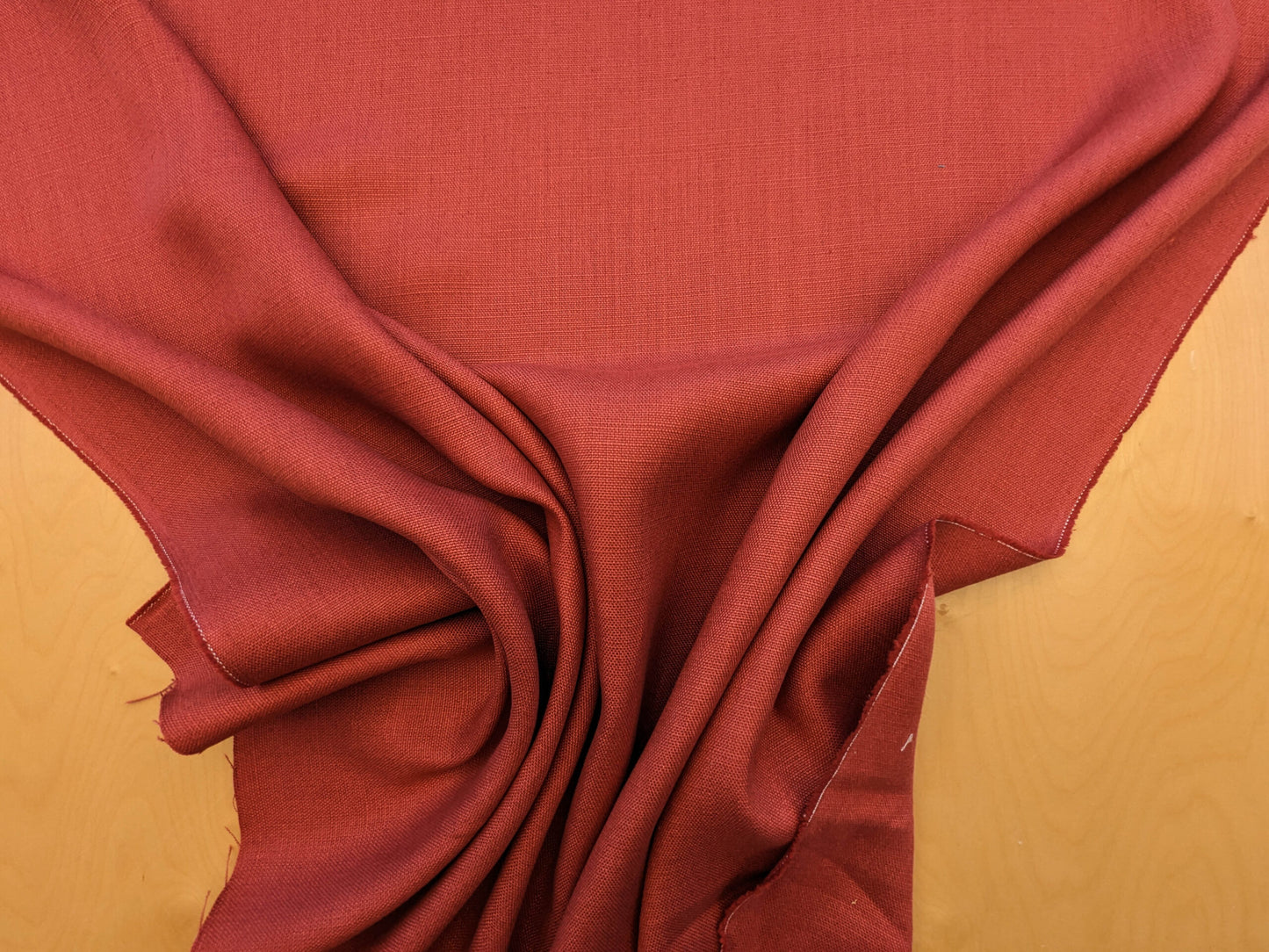 Scalamandre Lakeside Linen Spice Red Solid MSRP USD 158/y