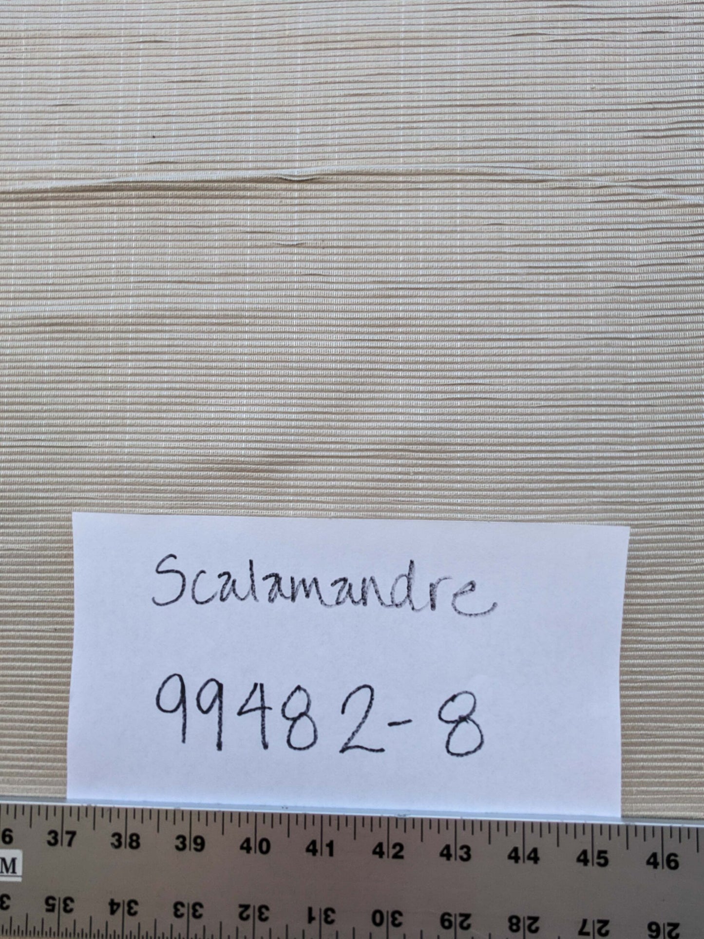 7YD Scalamandre Silver Grey Ribbed Upholstery MSRP USD 150/Y