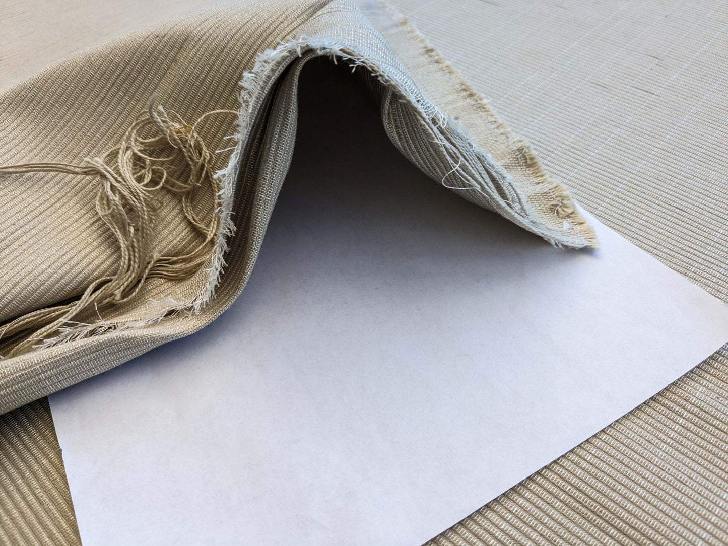 7YD Scalamandre Silver Grey Ribbed Upholstery MSRP USD 150/Y