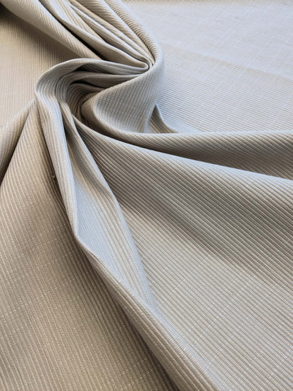 7YD Scalamandre Silver Grey Ribbed Upholstery MSRP USD 150/Y