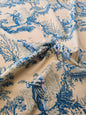 Scalamandre Masque Chinois Toile - Blue On Cream