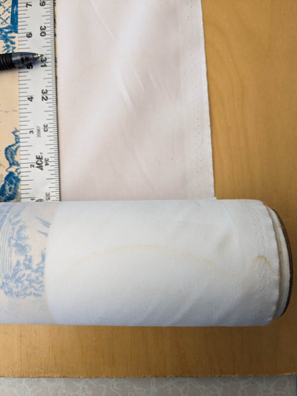 Scalamandre MASQUE CHINOIS Chinoiserie Toile Print Landscape  Garden BLUE ON CREAM Made in France MSRP USD 288/y