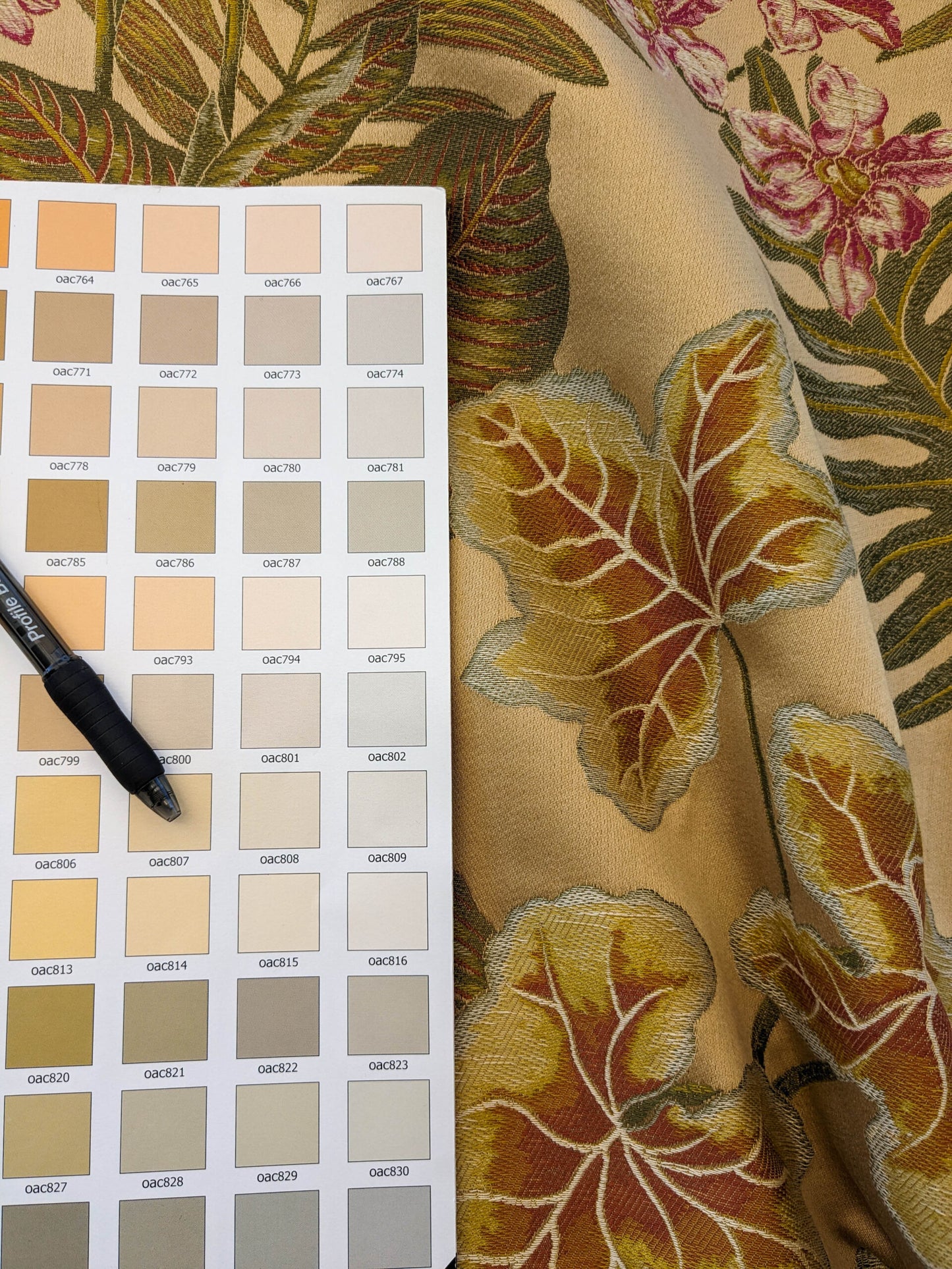 Scalamandre Vizcaya Multi/Cream Beige Cream Red Floral Botanical Foliage MSRP USD 340/y