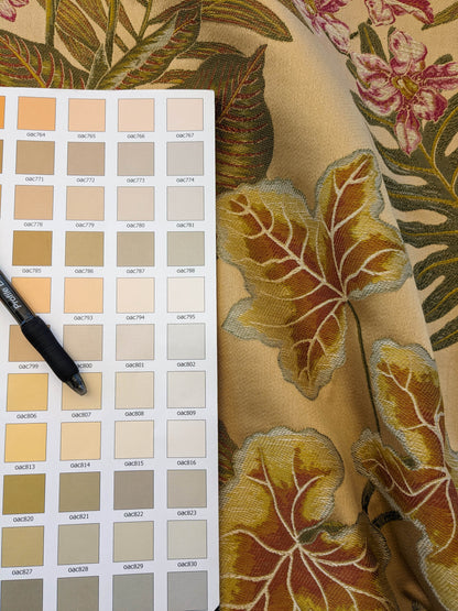 Scalamandre Vizcaya Multi/Cream Beige Cream Red Floral Botanical Foliage MSRP USD 340/y