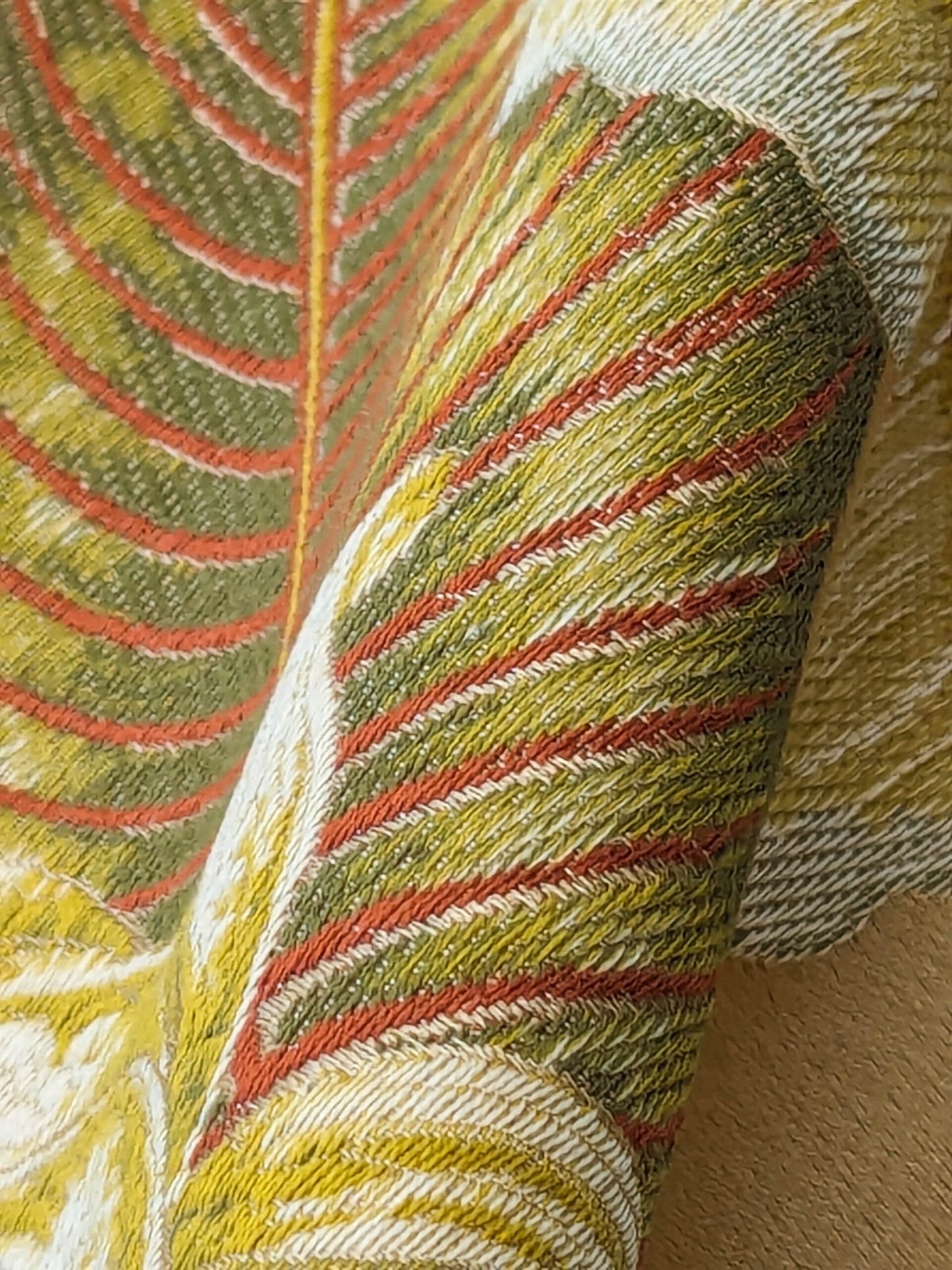 Scalamandre Vizcaya Multi/Cream Beige Cream Red Floral Botanical Foliage MSRP USD 340/y